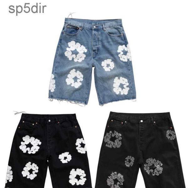 Jeans jeans shorts designer donna short jeans per uomo lussuoso lussuoso qulity fori dritti stretti shortpants slim hip hop street pantaloni neri t0b6