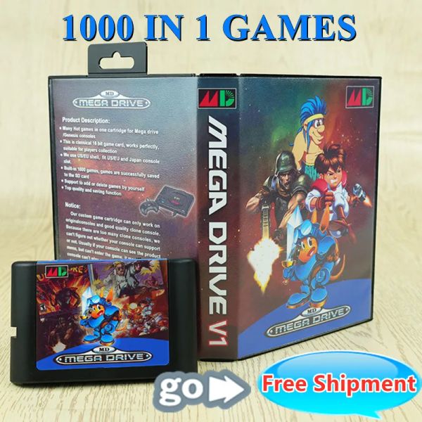 Accessori Video Scheda per Sega Megadrive Genesis 1000 in 1 Games Everdrive Mega Drive Mortal Kombat Regione Free Shell Save Function