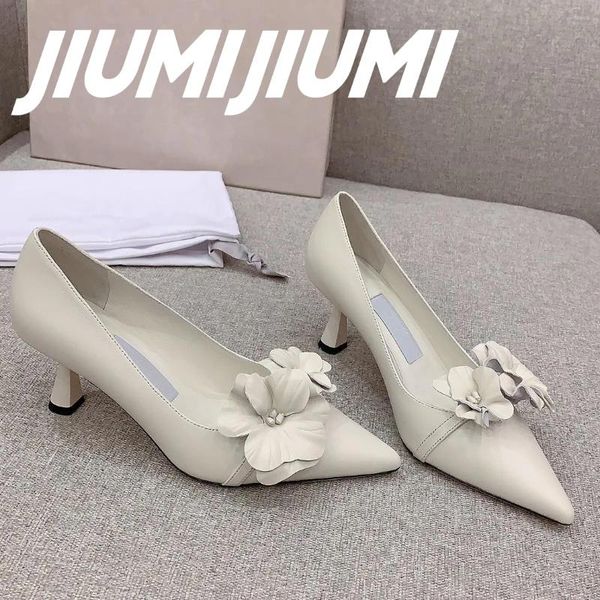 Обувь обувь jiumijiumi ручная женщина заостренные пальцы пальцы неглу