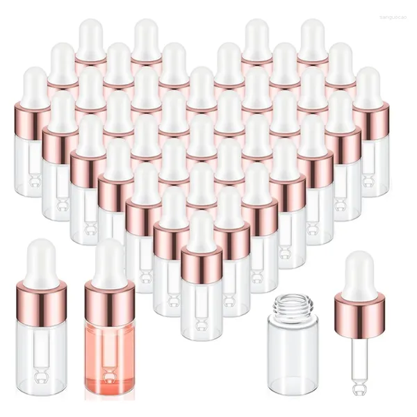 Speicherflaschen 2ml 3ml 5ml Mini Klar Tropfflasche Transparent ätherische Ölpipette leere Probe für Kosmetik und Parfums