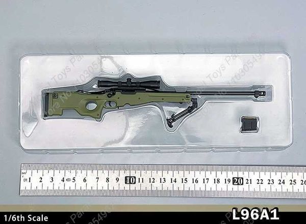 Gun Oyuncakları L96A1 G3SG1 1 1/6 Asker Mikro Yağışlı Tüfek Tüfek Tüfeği Statik Model Aksesuar 12 inç Eylem Şeması YQ2404137Q2P