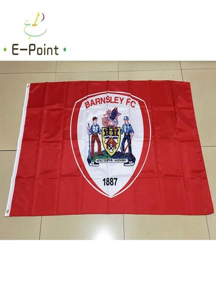 İngiltere Barnsley FC 35ft 90cm150cm Polyester EPL bayrağı afiş Dekorasyon Uçan Ev Bahçe Bayrağı Festival Hediyeleri2043587