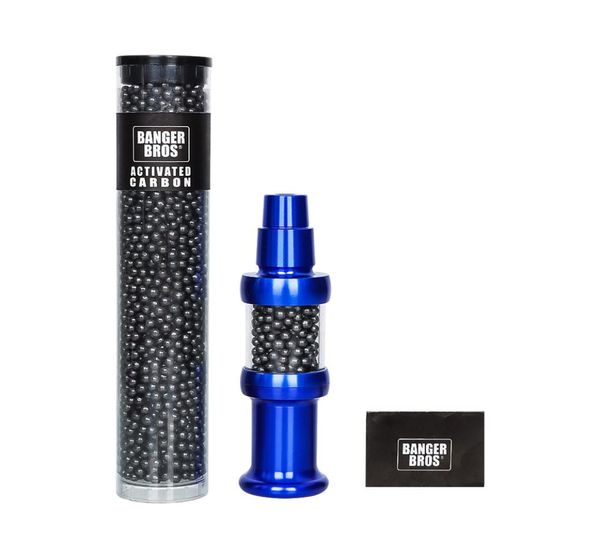 Sigarettes tabacco a catrame di catrame di carbone attivo tubo di fumo BANG BROS Herb Herb Herb Herb Metal Circulating Filter per acqua Bong Glass9354282