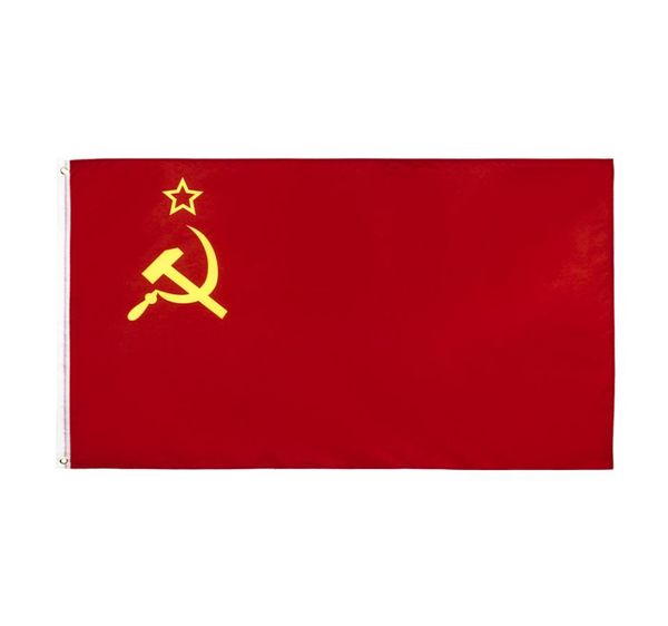 In Stock 3x5ft 90x150cm Hanging Red CCCP Union der sowjetischen sozialistischen Republiken UdSSR -Flagge und Banner für Feierdekoration5015284