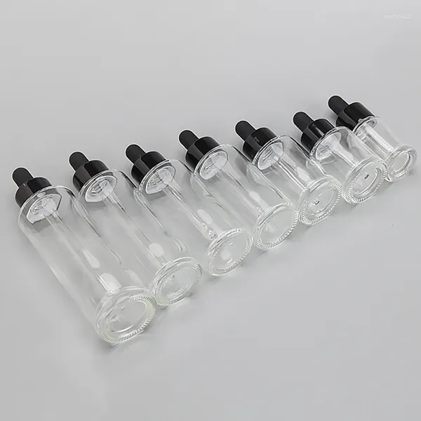 Depolama Şişeleri 10ml-100ml Damlalı Şişe Tüpler Temel Pipet Doldurulabilir Kap için Temiz Cam Sıvı