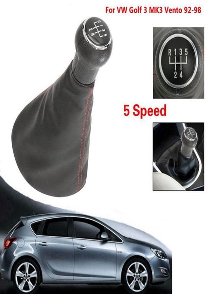 5 -Geschwindigkeitshandbuch für Schaltschaltschaltschaltknopf -Gitzerschuh für VW Golf 3 Mk3 Vento 9298 AAA2064514419