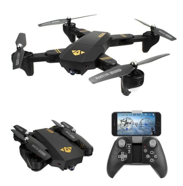 XS809HW Quadcopter Uçak WiFi FPV 24G 4CH 6 Eksen Yüksekliği Tutma Fonksiyonu RC Drone 720p HD 2MP Kamera Drone RC Oyuncak Katlanabilir7149246