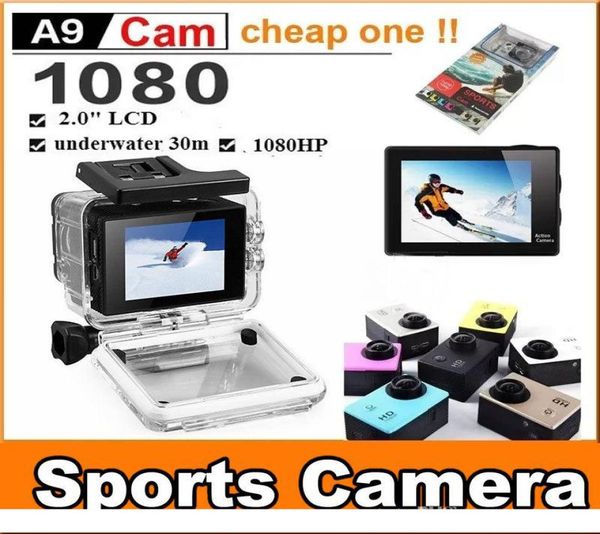 Copia più economica per SJ4000 A9 Stile Schermo LCD Mini Sports Camera da 1080p Full HD Action Camera da 30 m Camertemporanei impermeabili Helme6635065