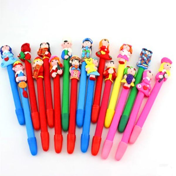 Canetas 10 PCs/lote Criativo de polímero artesanal Clay Cregy Cenomize caneta Crianças Presente Kawaii Stationery School Office Supplies