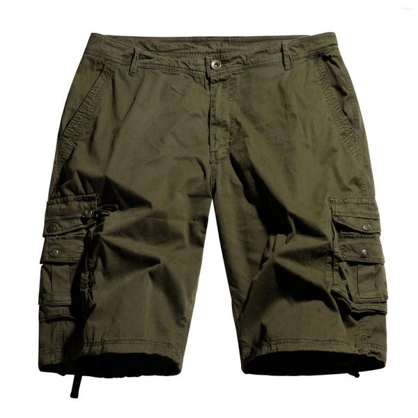 Shorts maschile da uomo Beach Grey/Green Casual Beach Versatile Short Short Multi Pocket European Style Style Outdoor 2024