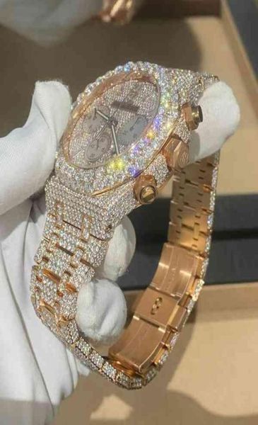 Orologio da polso Luxury VVS1 Men039S Diamond End -End Gioielli Custom Gia Natural Diamond per Watch7Wist3973751677