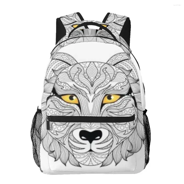 Backpack 2024 Women Bolsa de ombro Lion School para mochilas adolescentes viagens