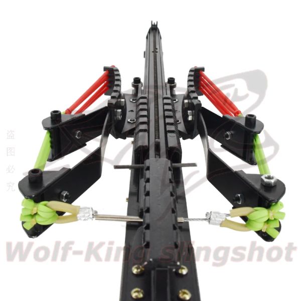 Arrow New Slingshot Rifle Caçando Catapulta poderosa Tiro contínuo 40 Rounds Aço Bola Freta com alça dobrável para caça