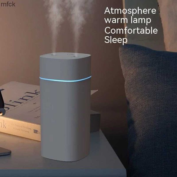 Luftbefeuchter 600 ml USB -Luftbefeuchter Doppelspray Port Öl Aromatherapie Humificador Cool Mist Maker Fogger Purify für Home Office