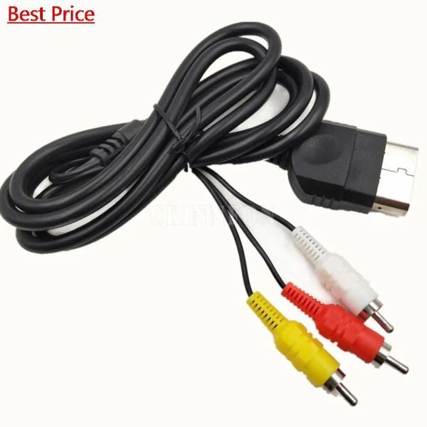 Cables 100pcs Değiştirme 6ft Audio Video Kompozit Kablo AV 3 RCA Xbox Orijinal Klasik için Tel Kablos