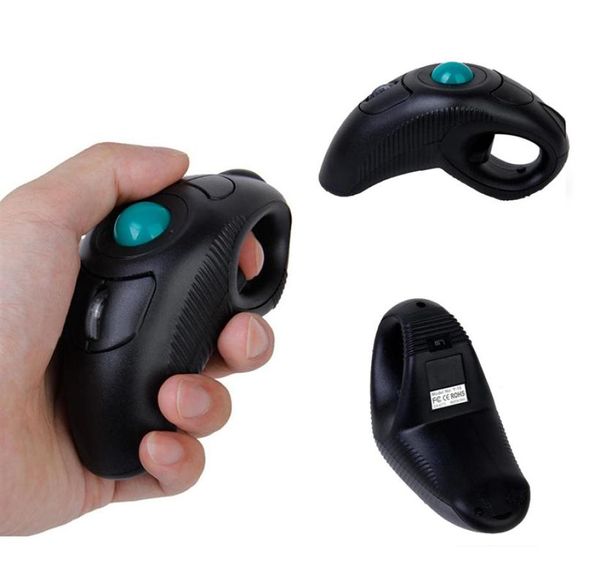 Walker Wireless 24G Handhell Trackball Mouse Finger Mause con puntante laser per PPT Presentazione250O8467630