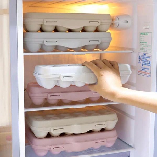 Garrafas de armazenamento bandeja de ovo durável 12 assentos caixas de geladeira Cércia de contêiner Acessórios de danos anti-colisão da colisão