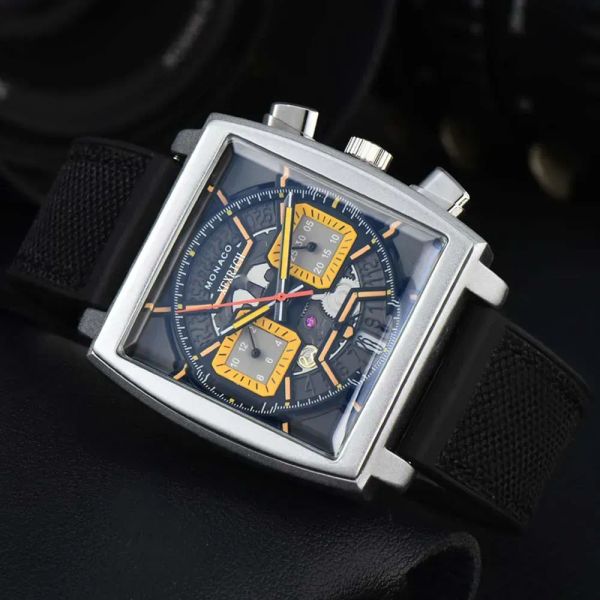 Marca observa para homens multifunction full steel clássico mano de estilo tog tog watch cronógrafo data automática