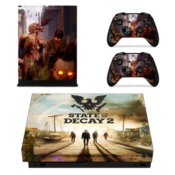 Наклейки на наклейку на наклейку с кожей Decay 2 для консоли Microsoft Xbox One X Console и Controllers Stickers для Xbox One X Vinyl