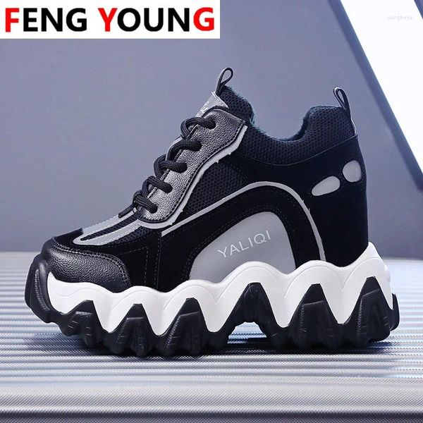 Fitness Shoes Mulheres HAPELA PLATAGELA CABELA Vulcanize treinadores de pêlos de pêlo quente Mulher tênis de tênis feminino casual feminino