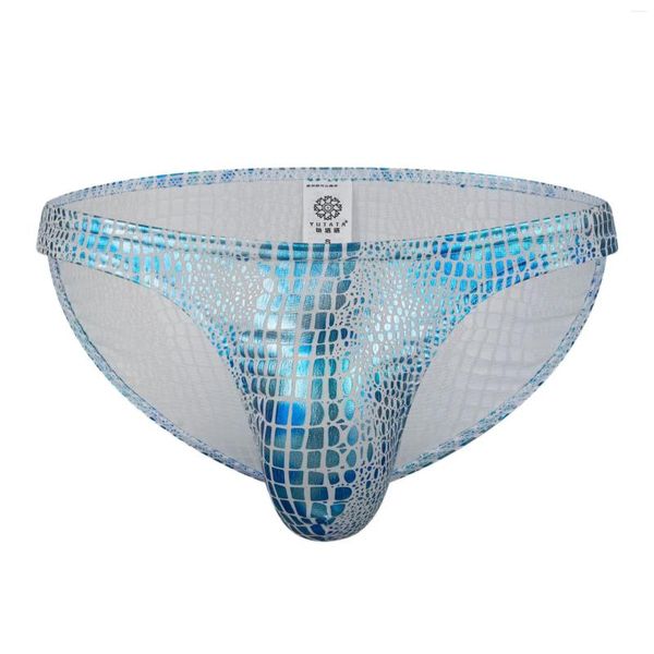 Mutande per biancheria da uomo mutandine sexy mutandine maschi maschile bikini serpente per la pelle del pene jockstrap