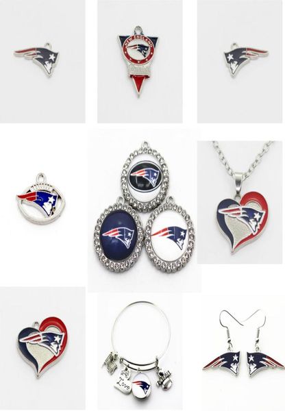 Equipe de futebol dos EUA New England Charms Dangle Charms Sports Diy Bracelet Jóias pendentes penduradas Charms3775265