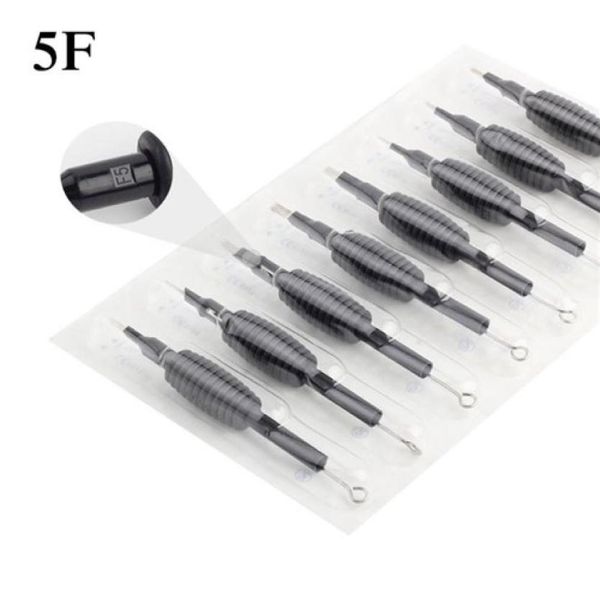 20 x Tubo de garras de tatuagem descartável com agulhas variadas 5f tamanho 34 19mm para tatuagens Kits de aderência a agulhas de tatuagem 45999679