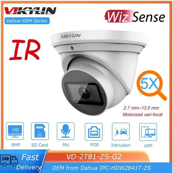 Telecamere IP Vikylin Dahua OEM 8MP IR 5x Wezsense Camera IP HDW2841T-ZS MIC SMD Plus CCTV Sicurezza CCTV Videocamera 240413