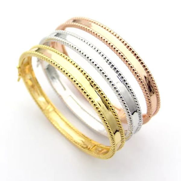 Bracciale da donna Bracciale in oro Bracciale Bracciale Lusso a quattro foglie Star Star Caleidoscopio Tri Colore Bracciale oro Bracciale Goldies Ladies Valentine S Day Gioielli