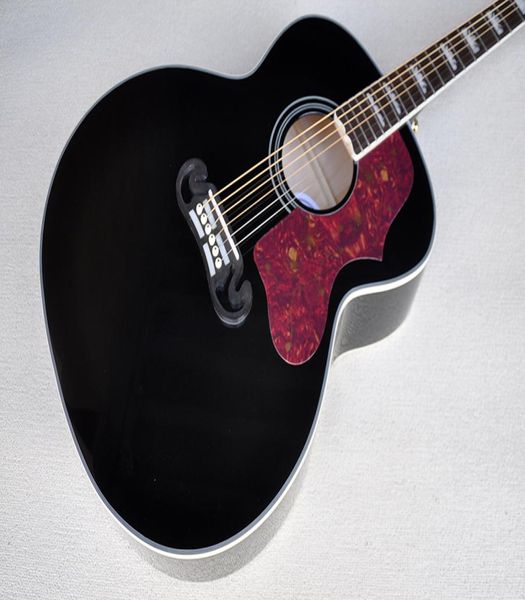 Fabrika özel siyah 43 inç akustik gitar ladin plywood6 stringsrosewood fretboardcan özelleştirilmiş 7543389