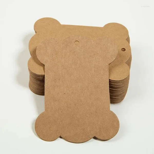 Decorazione per feste 50 pcs Avvolgimento osseo Kraft Carta di carta Kraft Tag del regalo fai da te Etichetta di cartone Prezzo di cartone Forniture Forniture