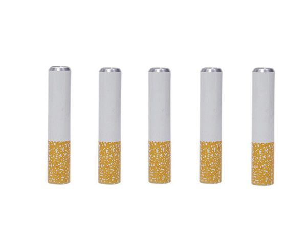 Творческие металлические алюминиевые сигареты формируют курительные трубы портативные чистящие средства для курячивания трава трава табачная труба быстро