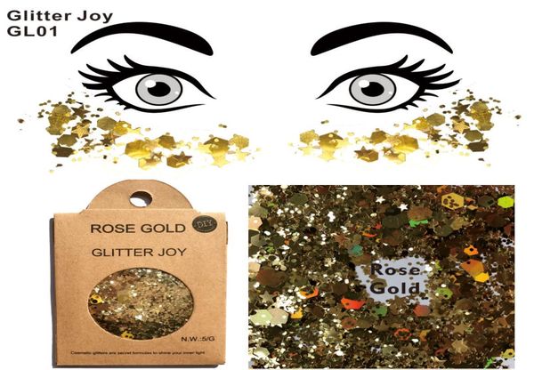 GL01 Rose Gold Glitter Face and Body Makeup di grado cosmetico per scintillare a Party2208534