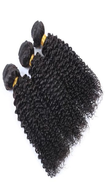 Cabelo virgem brasileiro Virgem Afro Onda Curly Wave Uncamy Remy Hair Extensions Double Wits Bundles 3bundle lot2304147