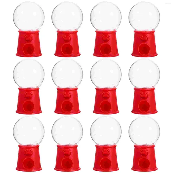 Garrafas de armazenamento 12 PCs Decorações de bolo Mini Machine Creative Gumball Funny Party Favors Candy Lovely Dispenser