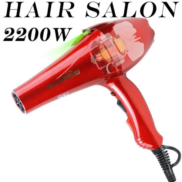 Trockner 3 Meter langes Draht hoher Qualität echter 2200 -W -Stromgebläse Trockner Professioneller Salon Haartrockner Haartrockner für Friseur und Friseur