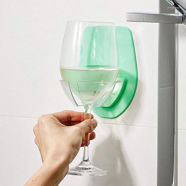 Accessori per il bagno per la cucina Accessori per camiciano Prodotti di vetro di vino Porta di vetro Rosso Scaffali da bagno Organizzatore per doccia