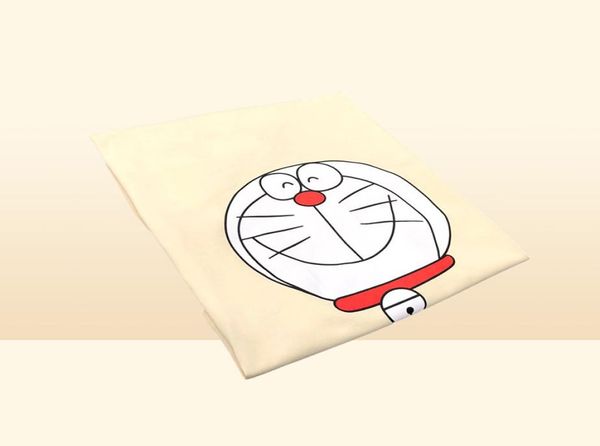 Hochwertiger Designer Tide Marke Joint Shortsleeved T -Shirt Doraemon Classic Logo Print Lose Baumwollpaar Tee Ben42b1562070404