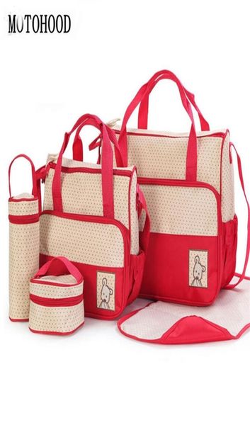 Motodio 3928517 cm 5pcs per pannolini per baby per pannolini per mottona di bottiglia Mother Mummy Passeggiatore Mappello Bags Set 2202223989325