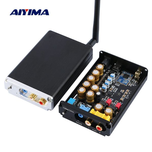 Conectores aiyima csr8675 aptx hd bluetooth 5.0 receptor de áudio sem fio es902m ldac dac decodificação de 24 bits tws 3,5 mm saída