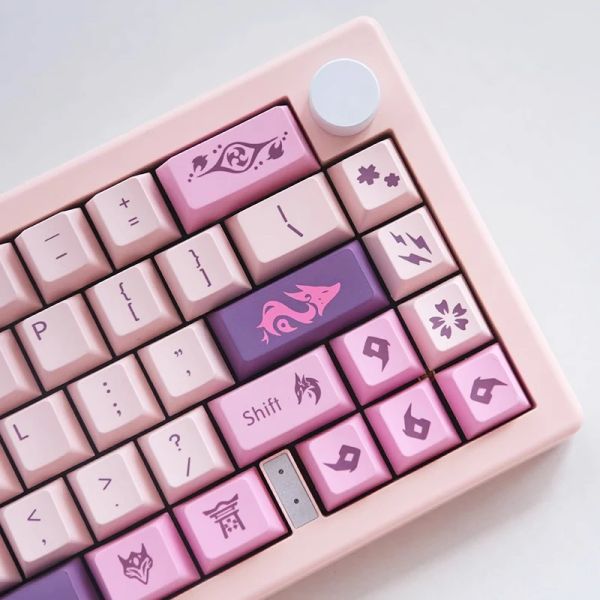 Accessori Uslion 134 Keys Cherry Profile KeyCaps Pink Sakura Tema PBT Case Cap Suit per 61/64/68/78/84/87/96/104/108 Tastiera meccanica