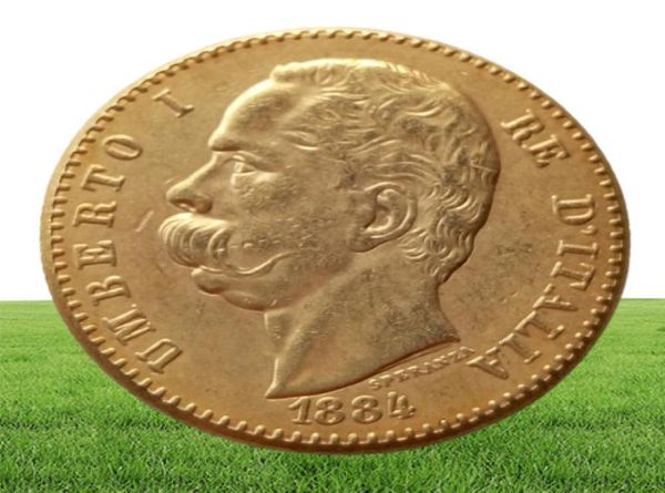 Italia 1884 Umberto 50 Lire Gold Coin Coin Coin Accessori decorativi per la casa Factory a buon mercato 1322862