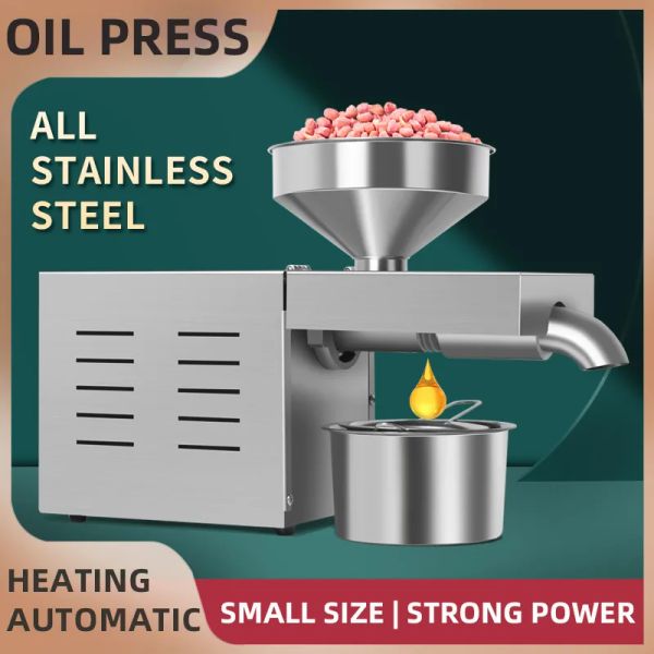 Presser Nuovo pressa calda per pressione a caldo Olio di olio intelligente Controllo a temperatura inossidabile Pressa di olio di lino Coconut Coconut Carne