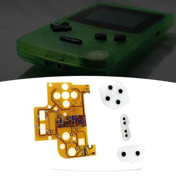 Acessórios 1 Definir kit de moda LED de alteração de cor para nintendo gameboy color gbc console de jogo luminoso alteração de botão de botão Accesseies