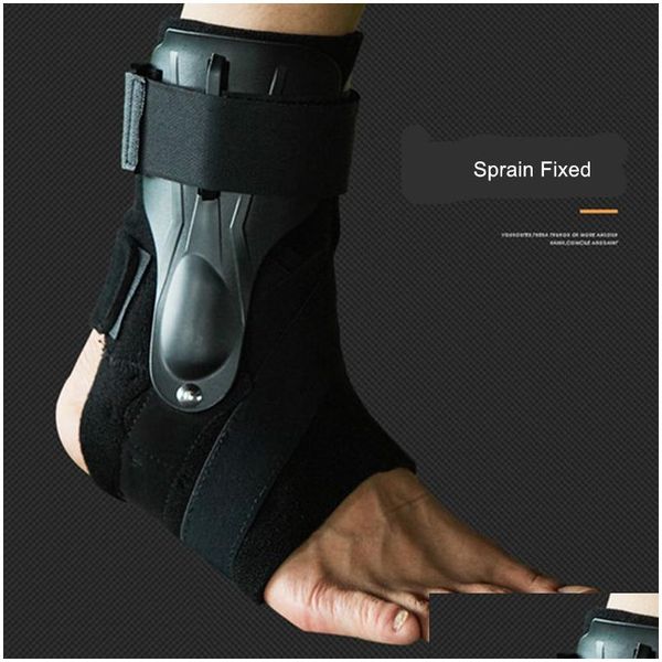 Suporte ao tornozelo 1pc Brace Bandagem Protetor de guarda de bandagem Protetor de entorse ajustável Estabilizador de estabilizador Fasciite plantar envoltório 230907 Drop de dhof5