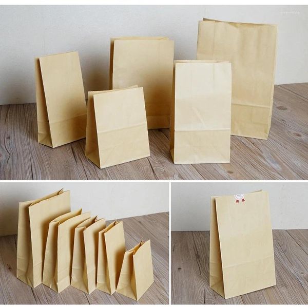 Stume di stoccaggio 18 11 32 cm 20pcs/lotto sacchetto di carta kraft festa retrò marrone per pane da dessert caramella cookie hamburger snack pacchetto