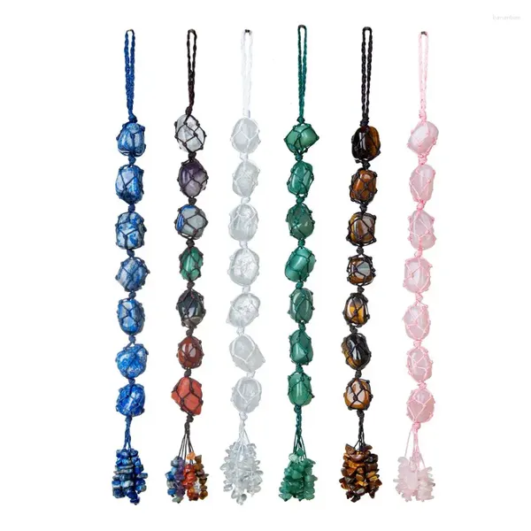 Dekorative Figuren Chakra Kristall Edelsteinfenster Hanging Feng Shui Yoga Meditation Ornament Heilung Palmsteine Steine Garten Heimwagen