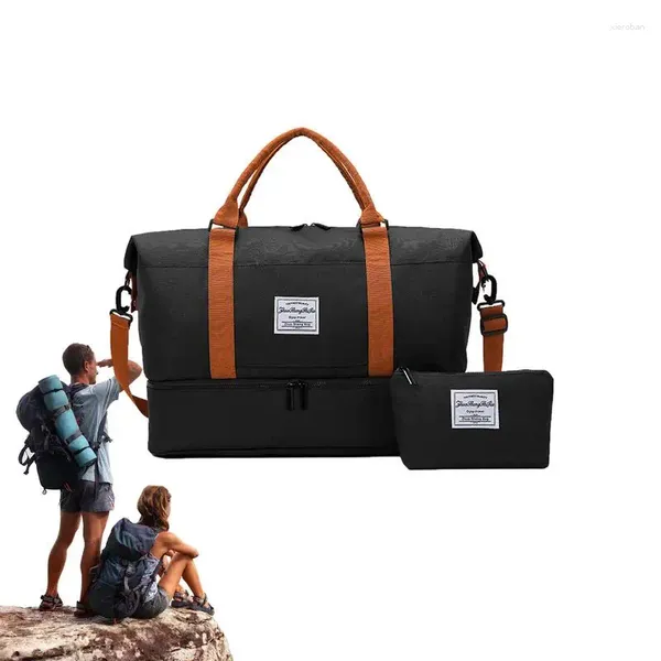 Sacos de armazenamento Bolsa de viagem dobrável Tote à prova d'água academia portátil leve para viagens de avião viagens viagens de cruzeiros de cruzeiros