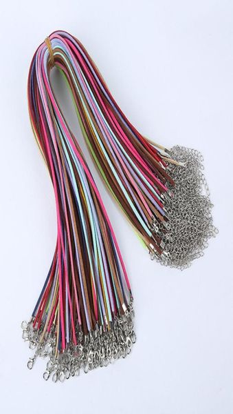 100pcslot замшевая шнурная смесь цветовой кореев бархатный шнур веревка 45CMCHAIN 5 см с застежкой для застежки -лобстера DIY Ювелирные аксессуары5710195