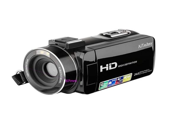 Камерная цифровая видеокамера Full HD 1080p 240MP 30 -дюймовый ЖК -дисплей 270 градусов Вращающийся экран 16x цифровой Zoom Camera Decorder2111094